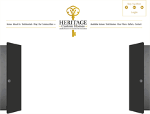 Tablet Screenshot of heritagecustomhomes.net